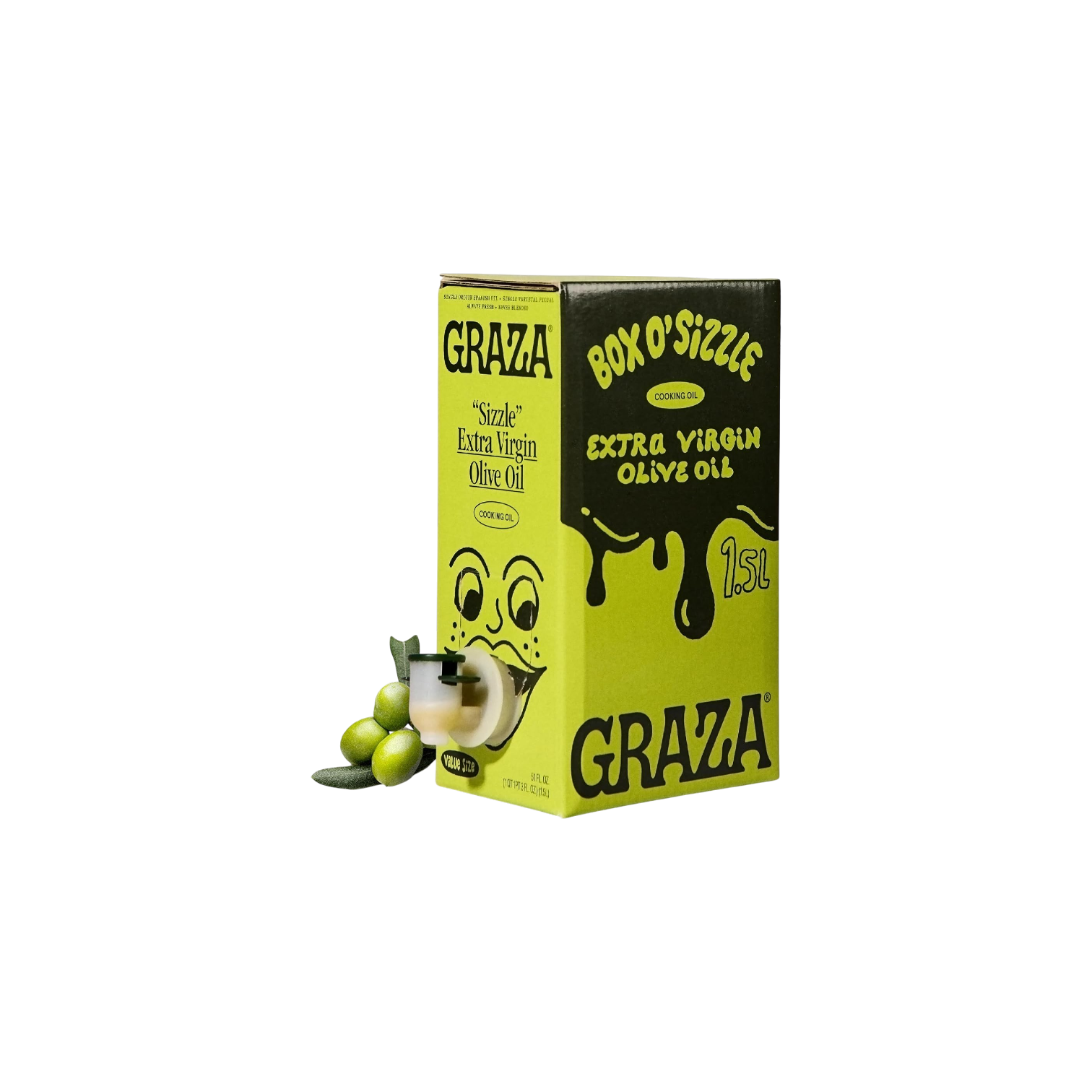 Sizzle Extra Virgin Olive Oil in a Box  51 Fl Oz (1.5L) by Graza